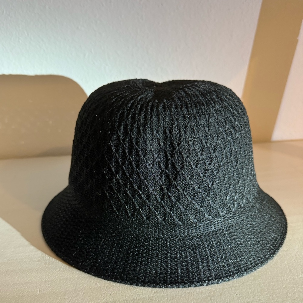Vintage Black Crocheted Bucket Hat